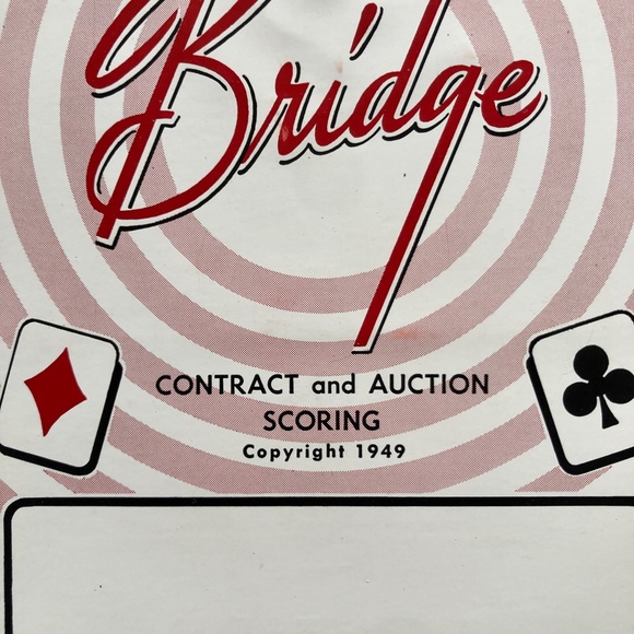 Vintage Piper Bridge Pointer and Pad: Contract and Auction Scoring --NEVER USED - Picture 3 of 7